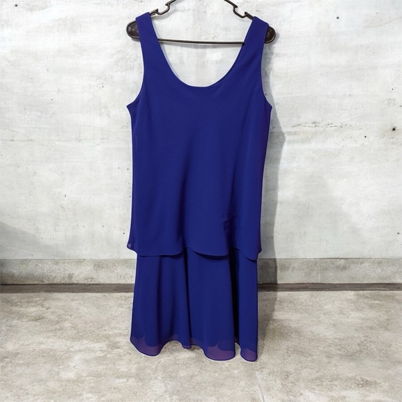 Patra Dresses & Skirts - Patra Deep Blue Layered Midi Dress